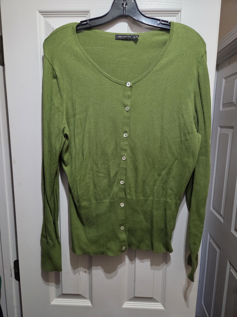 The Limited Olive Green Button-Down Women's Cardigan